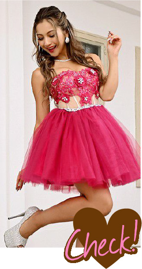 ピンク色のドレス