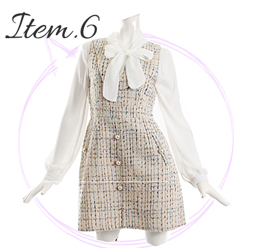 チェック柄タイトミニドレス