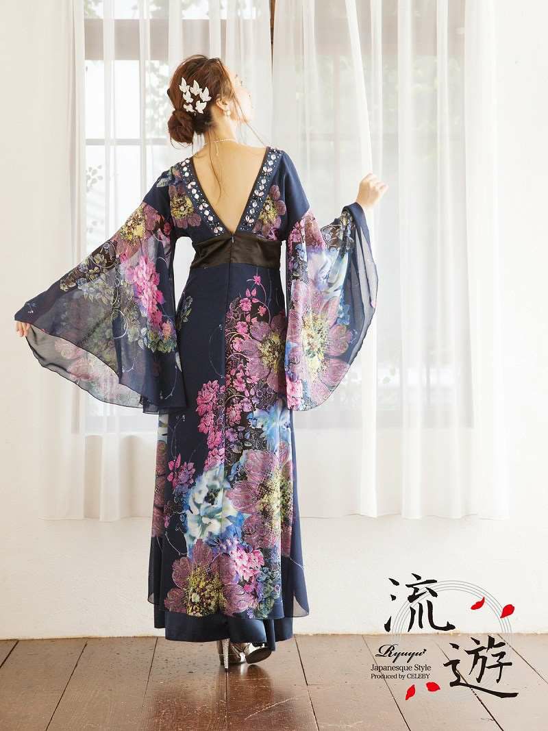リューユ 花魁ドレス キャバドレス 和柄 花魁[品番：RV000007430]｜Ryuyu（リューユ