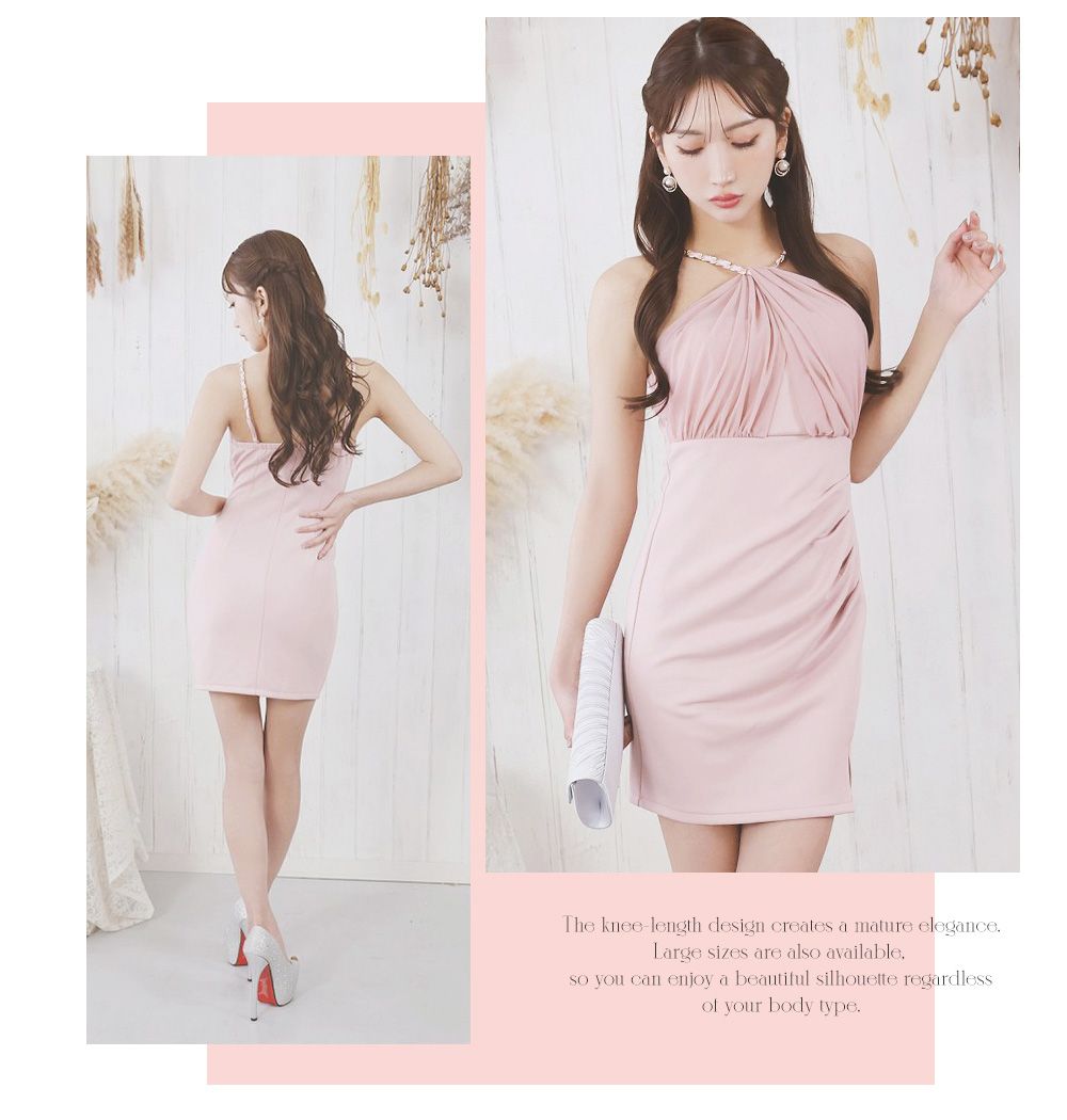 ピンク色のキャバドレス